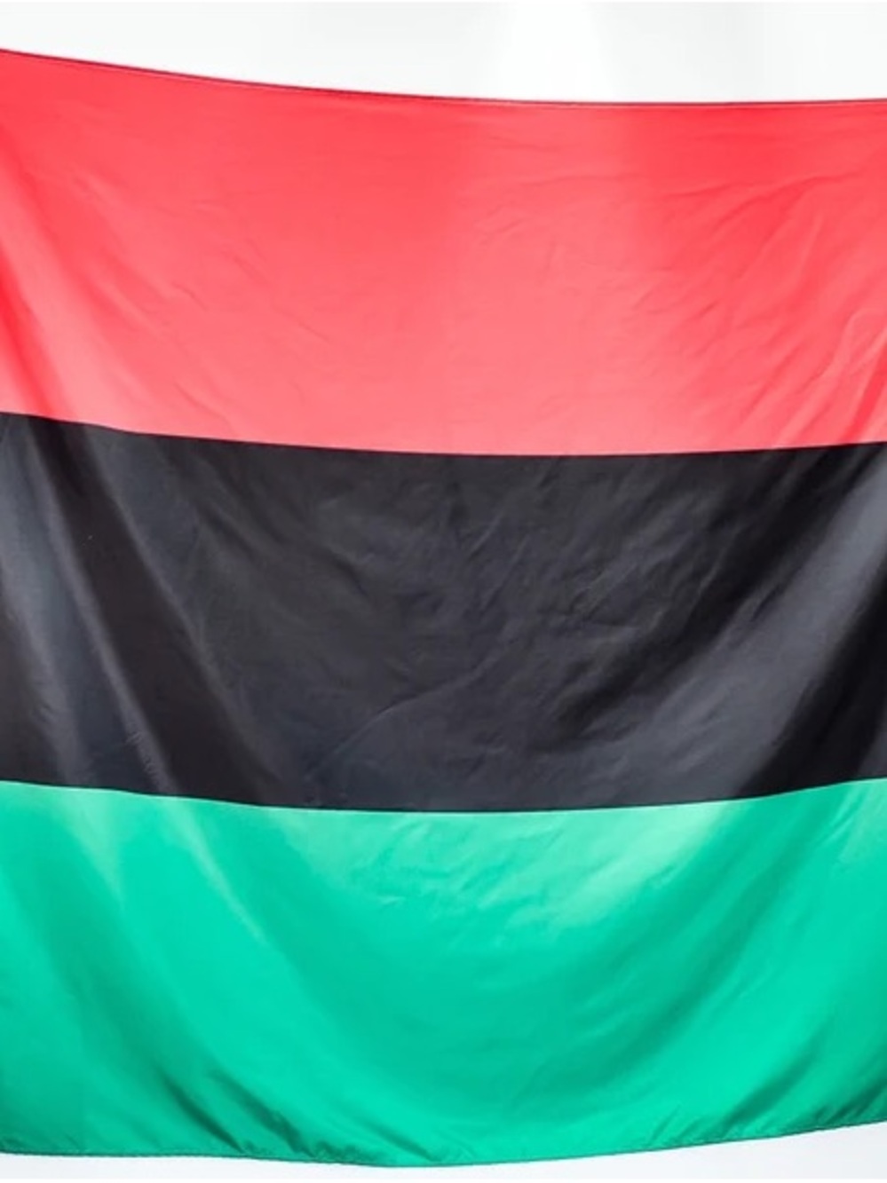 Pan African Red, Black & Green Striped Fabric Panel